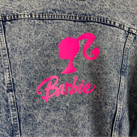 Vintage Barbie Denim Acid Wash Jean Jacket - Picture 2 of 6